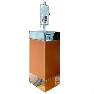 Ralph Lauren Home - Collection Piece - Leather and Chrome Table Lamp